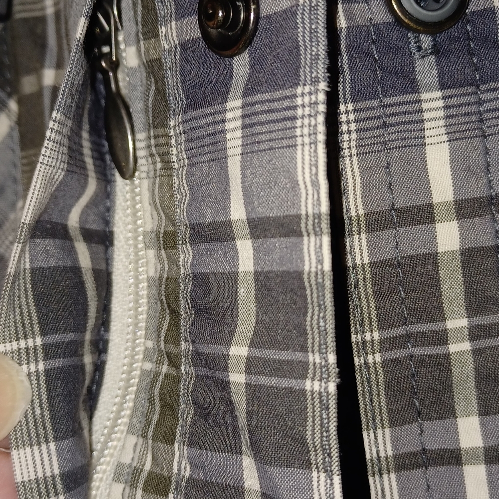 Black Hawk Warrior Wear Men's Plaid Vented Shirt  Size L Snap Buttons - Picture 7 of 11